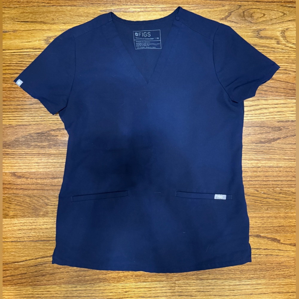Figs Deep Blue Medical Scrub Top